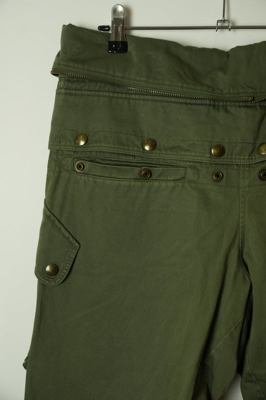 Faith Connexion Zip Pocket Cargo Pants w Fold Over Waist