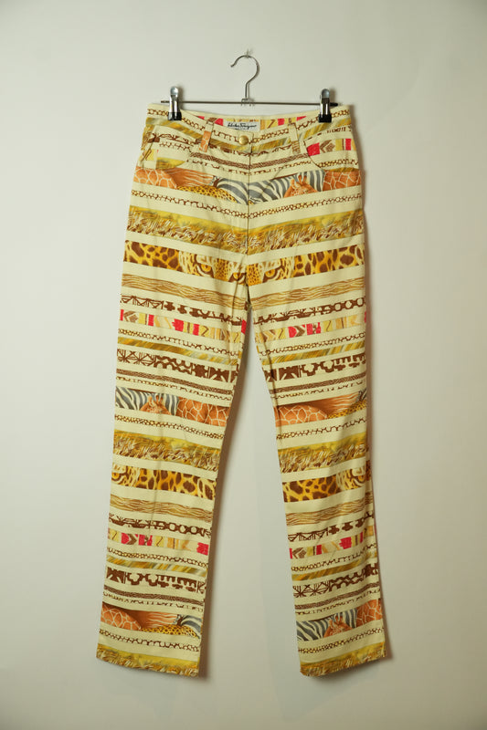 Salvatore Ferragamo Safari Stripe High Waist Jeans