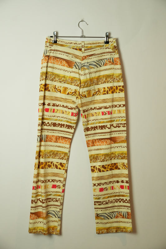Salvatore Ferragamo Safari Stripe High Waist Jeans