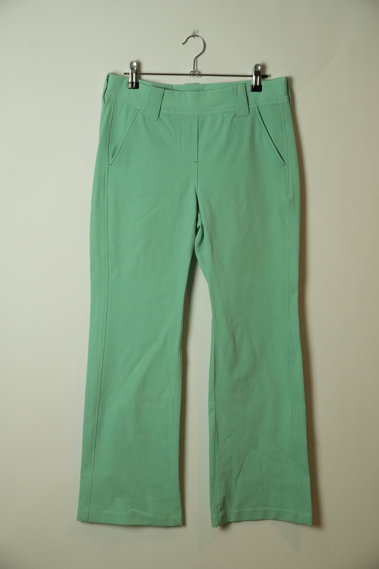 Courreges Stretch Wide Leg Pant w Logo Back Pocket