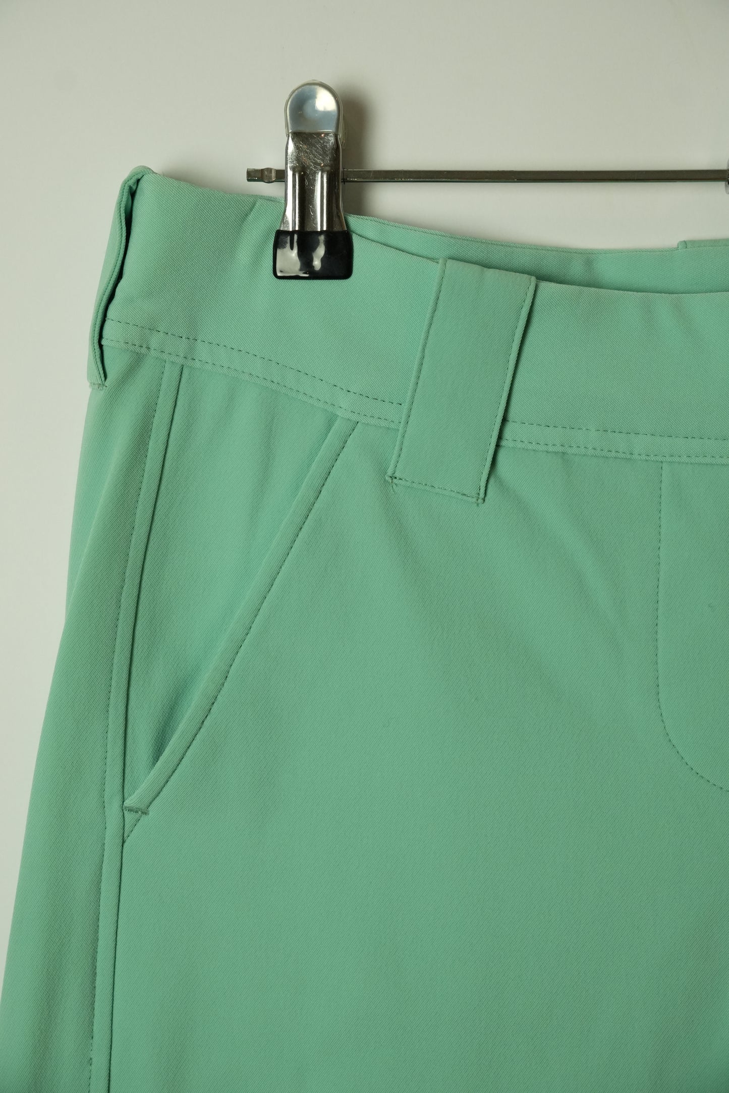 Courreges Stretch Wide Leg Pant w Logo Back Pocket