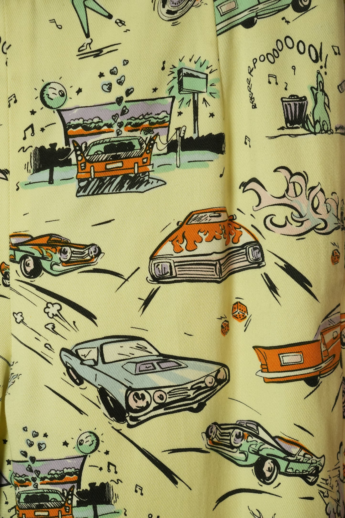 Prada Car Cartoon Graphic Capri Pants