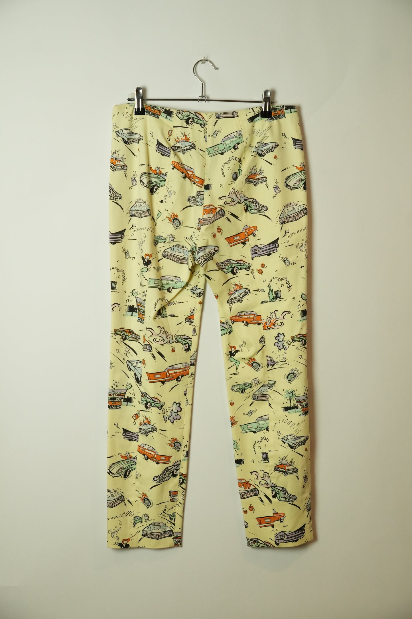 Prada Car Cartoon Graphic Capri Pants