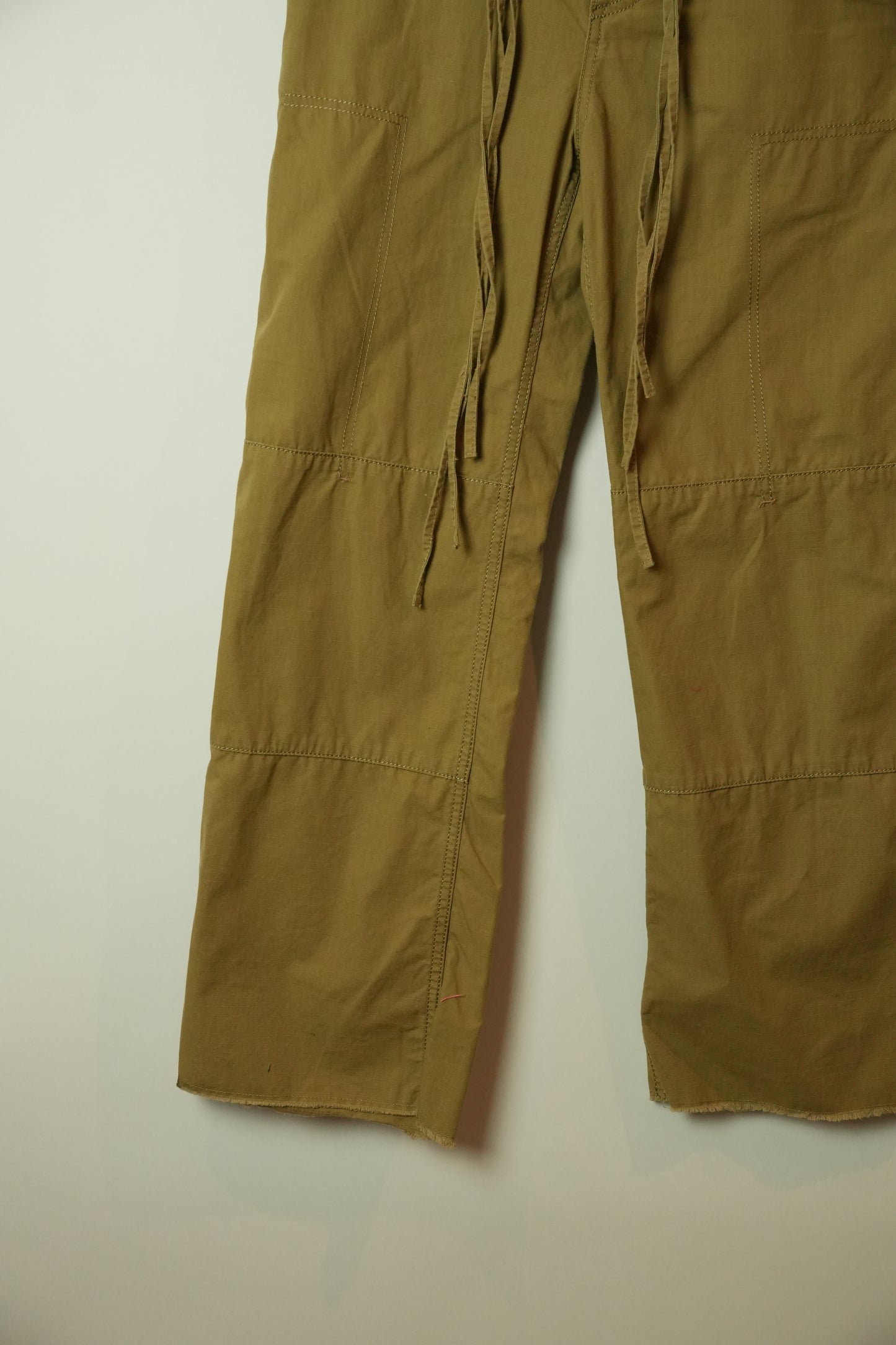 DKNY Cargo Wide Leg High Waist Pant w Double Tie Hip