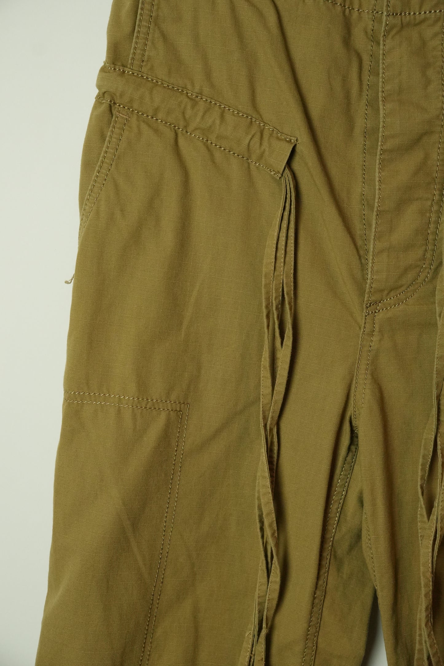 DKNY Cargo Wide Leg High Waist Pant w Double Tie Hip