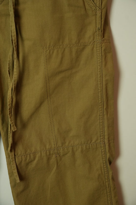 DKNY Cargo Wide Leg High Waist Pant w Double Tie Hip