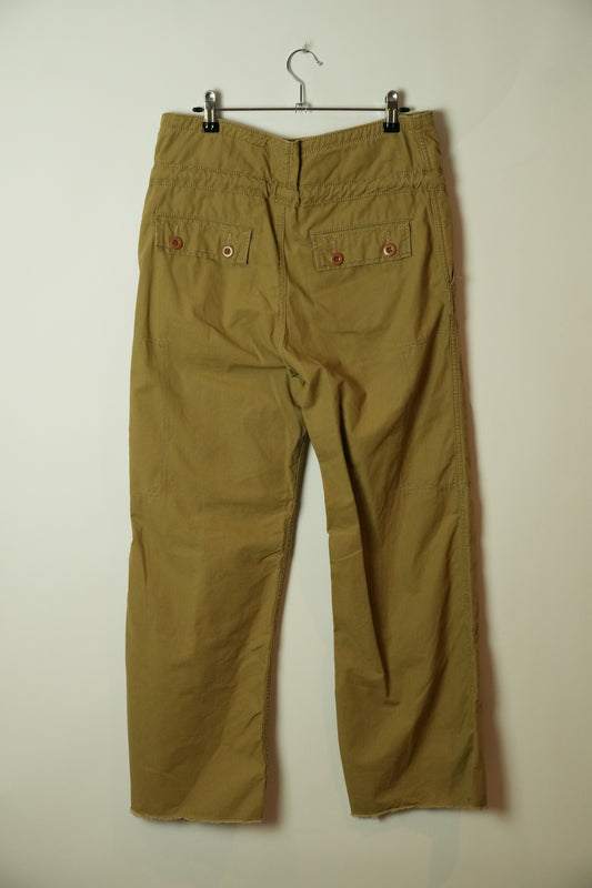 DKNY Cargo Wide Leg High Waist Pant w Double Tie Hip