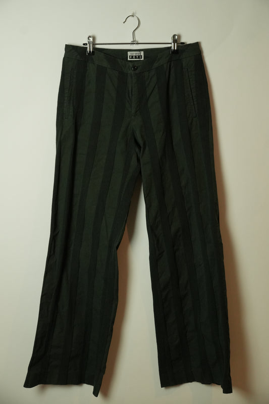 Issey Miyake Stripe Vertical Wide Leg Pants