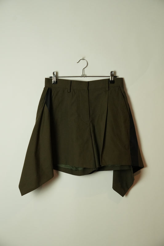 Sacai Khaki Shorts w Wings Sz 2