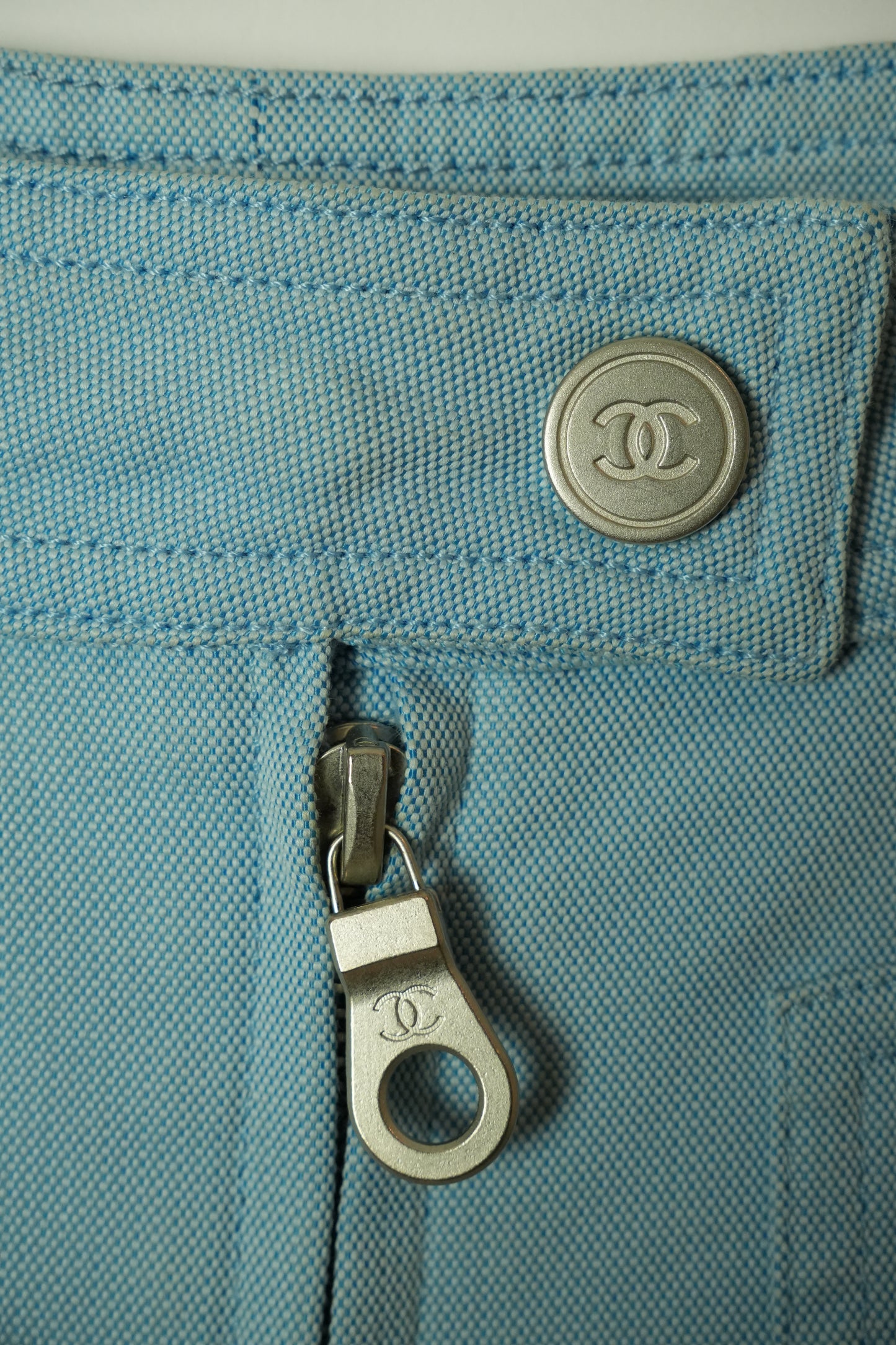 Chanel SS 2002 Zip Pocket Capri Logo Pants