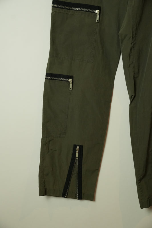 Celine Motor Zip Cargo Wide Leg Pants