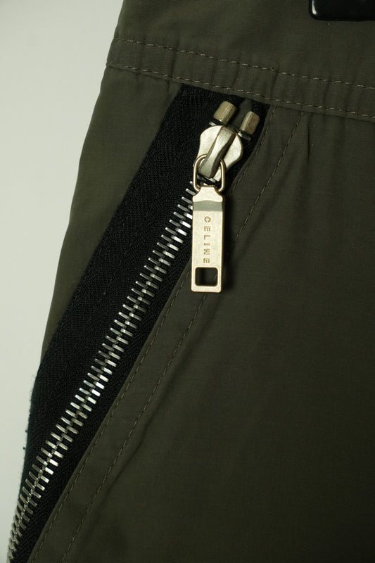 Celine Motor Zip Cargo Wide Leg Pants