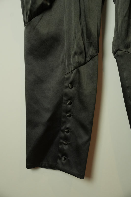 Sportmax Silk Button Jockey Capri Pants