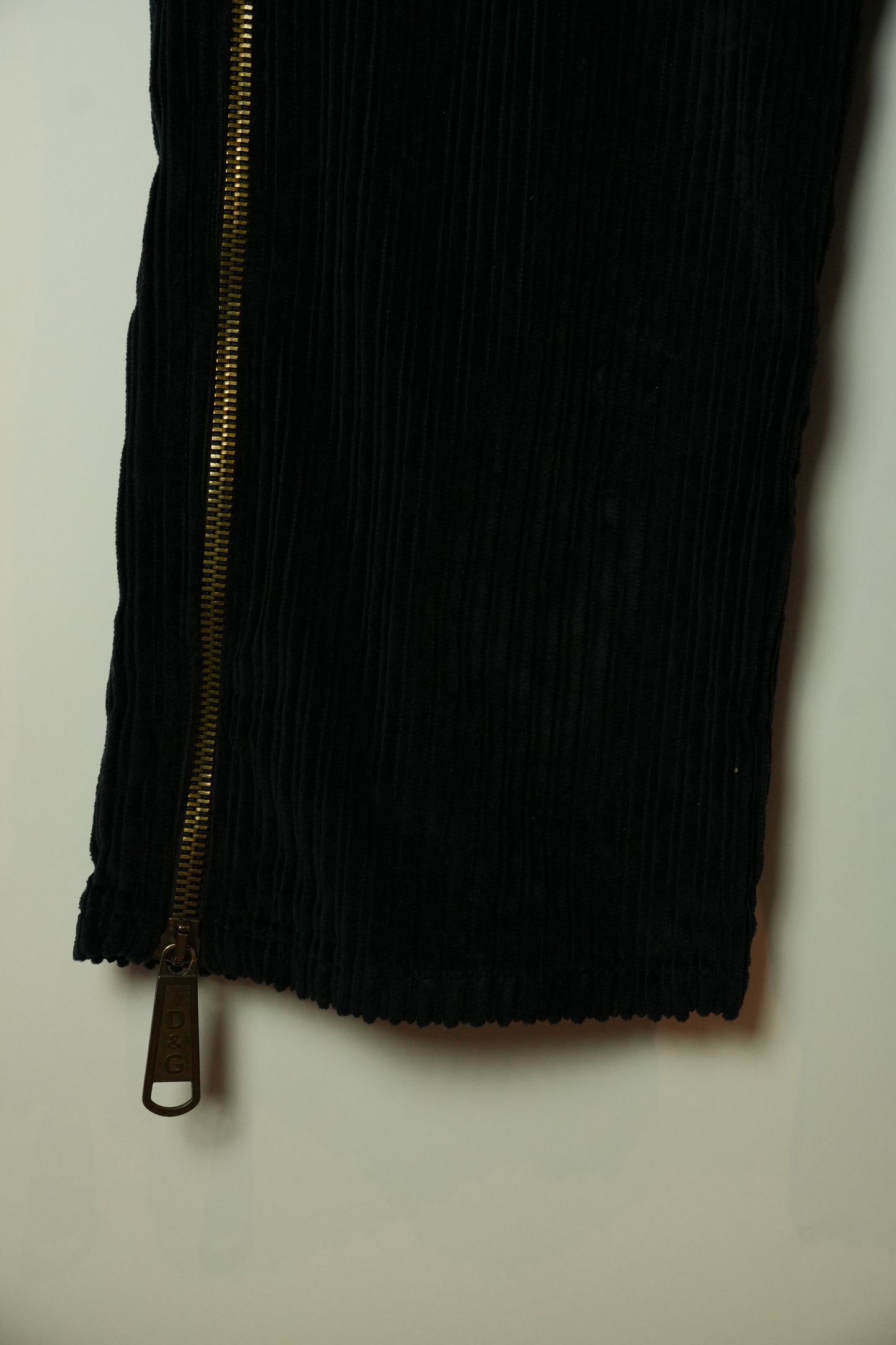 Dolce & Gabbana Cargo Utility Cuodroy Black Zipper Pocket Pants