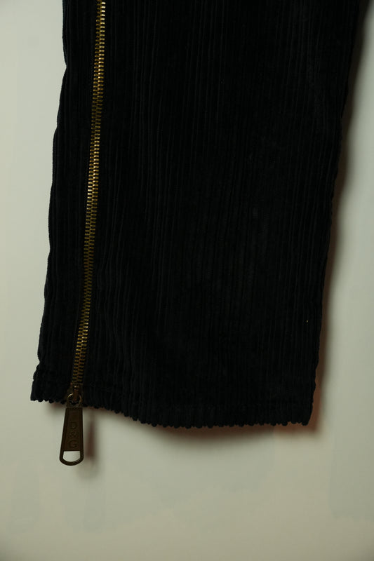 Dolce & Gabbana Cargo Utility Cuodroy Black Zipper Pocket Pants
