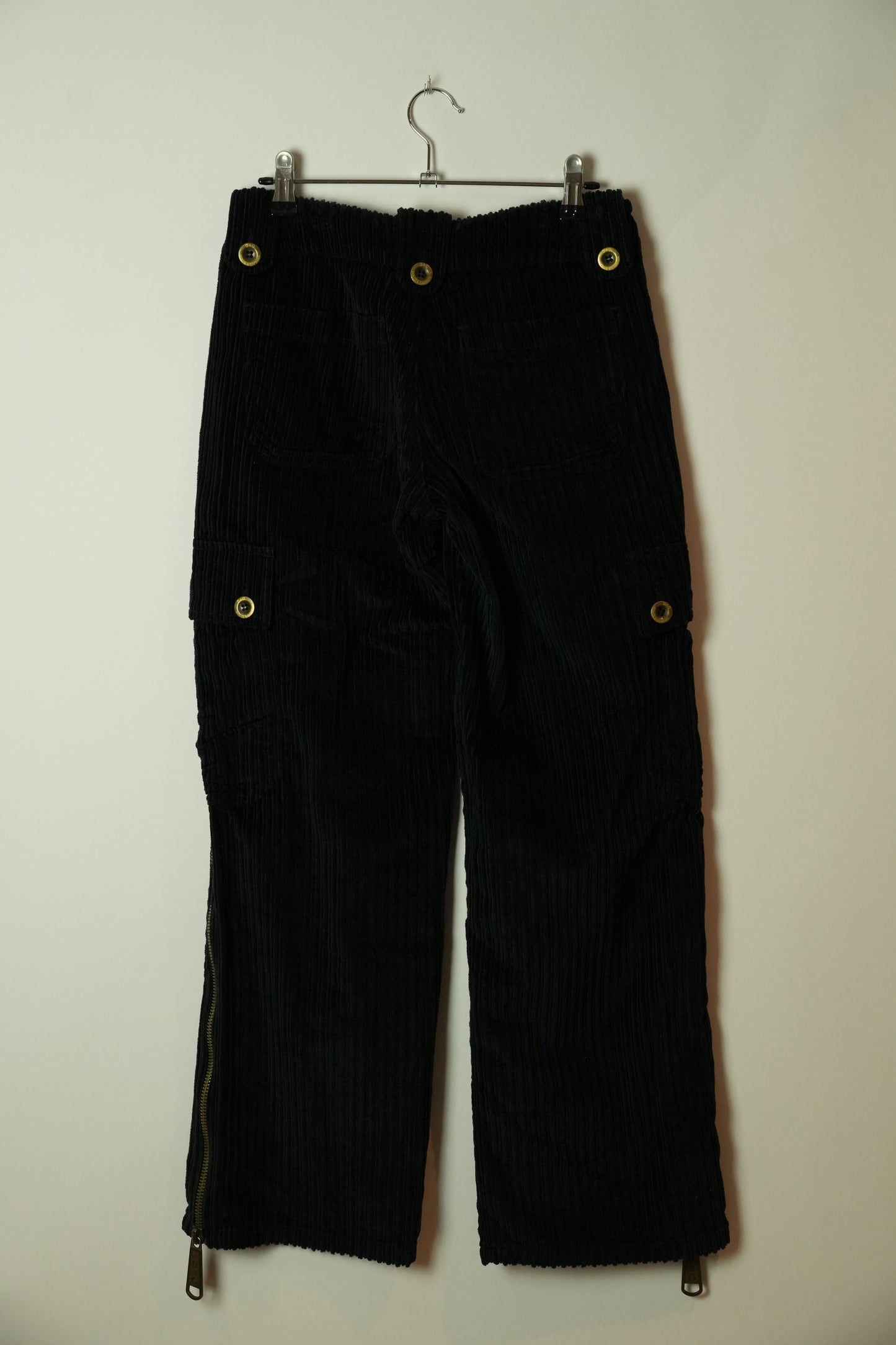 Dolce & Gabbana Cargo Utility Cuodroy Black Zipper Pocket Pants