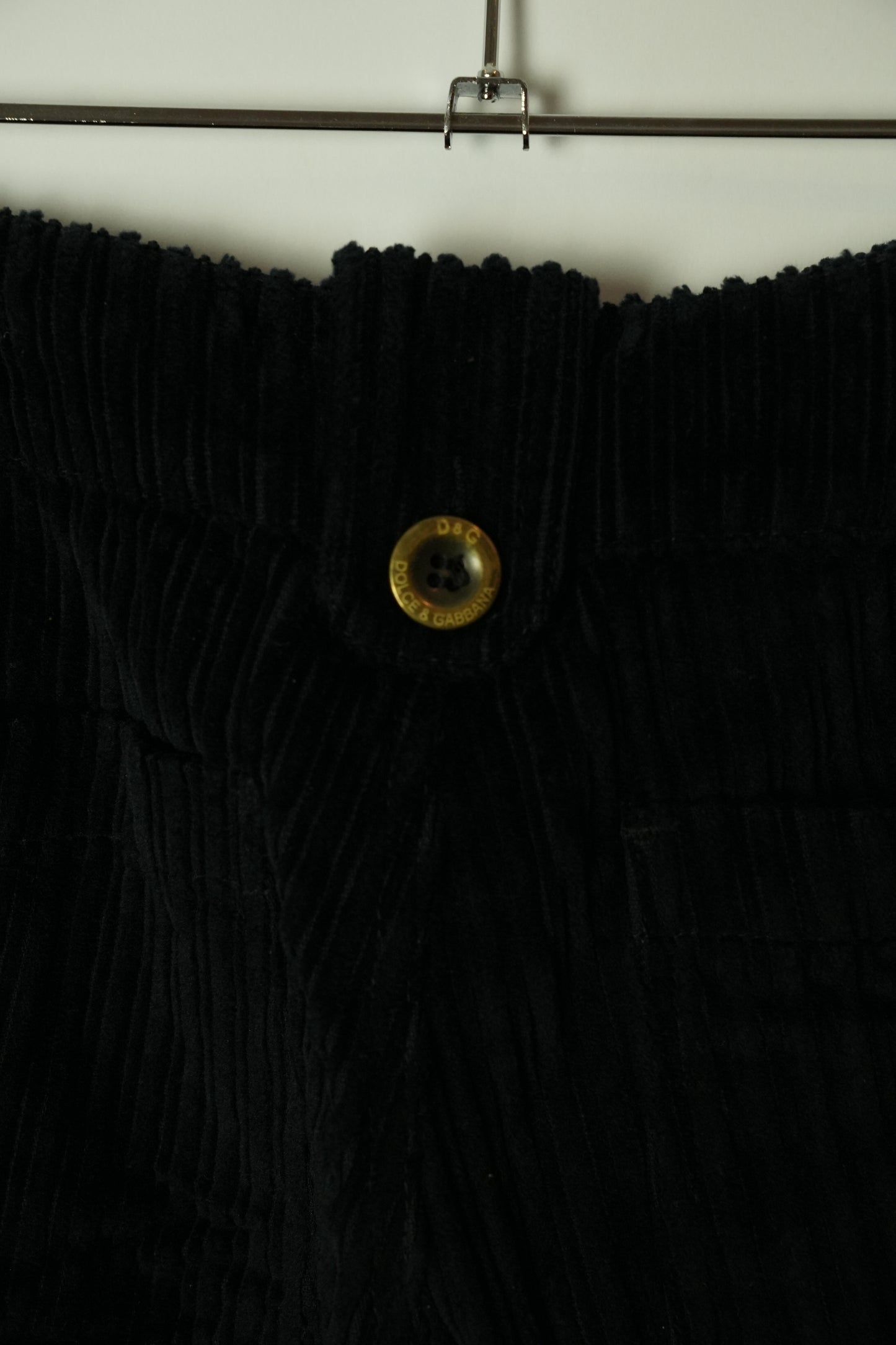 Dolce & Gabbana Cargo Utility Cuodroy Black Zipper Pocket Pants