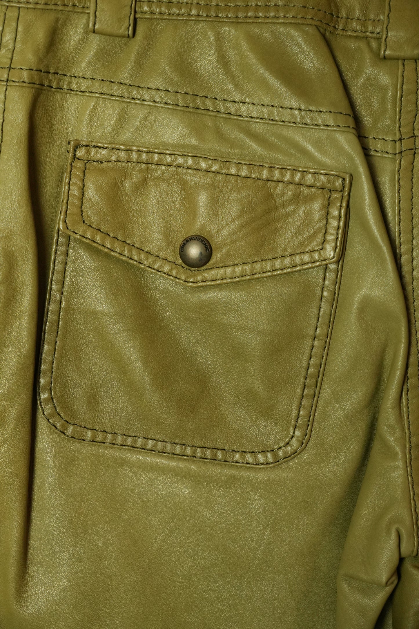 Moschino Cheap And Chic Leather Cargo Pants