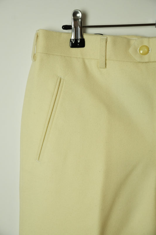 Yves Saint Laurent Wool Cream Pants