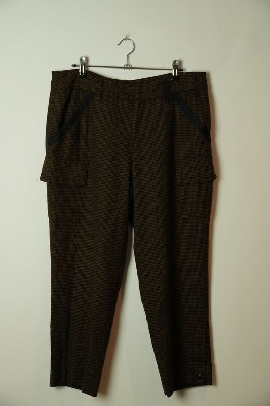 Sonia Rykiel Checkered Pocket Wool Cargo Pants