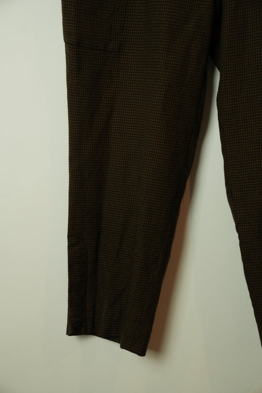 Sonia Rykiel Checkered Pocket Wool Cargo Pants