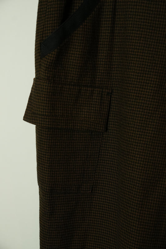 Sonia Rykiel Checkered Pocket Wool Cargo Pants