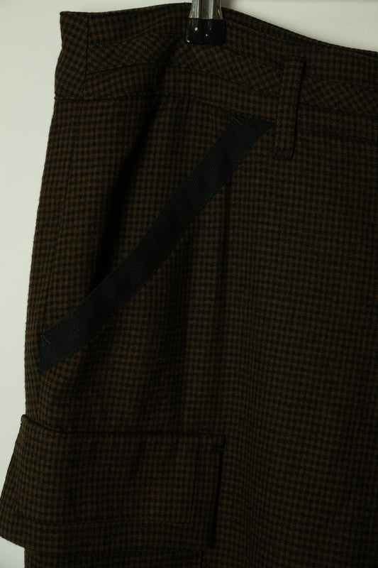 Sonia Rykiel Checkered Pocket Wool Cargo Pants