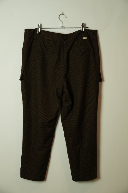 Sonia Rykiel Checkered Pocket Wool Cargo Pants