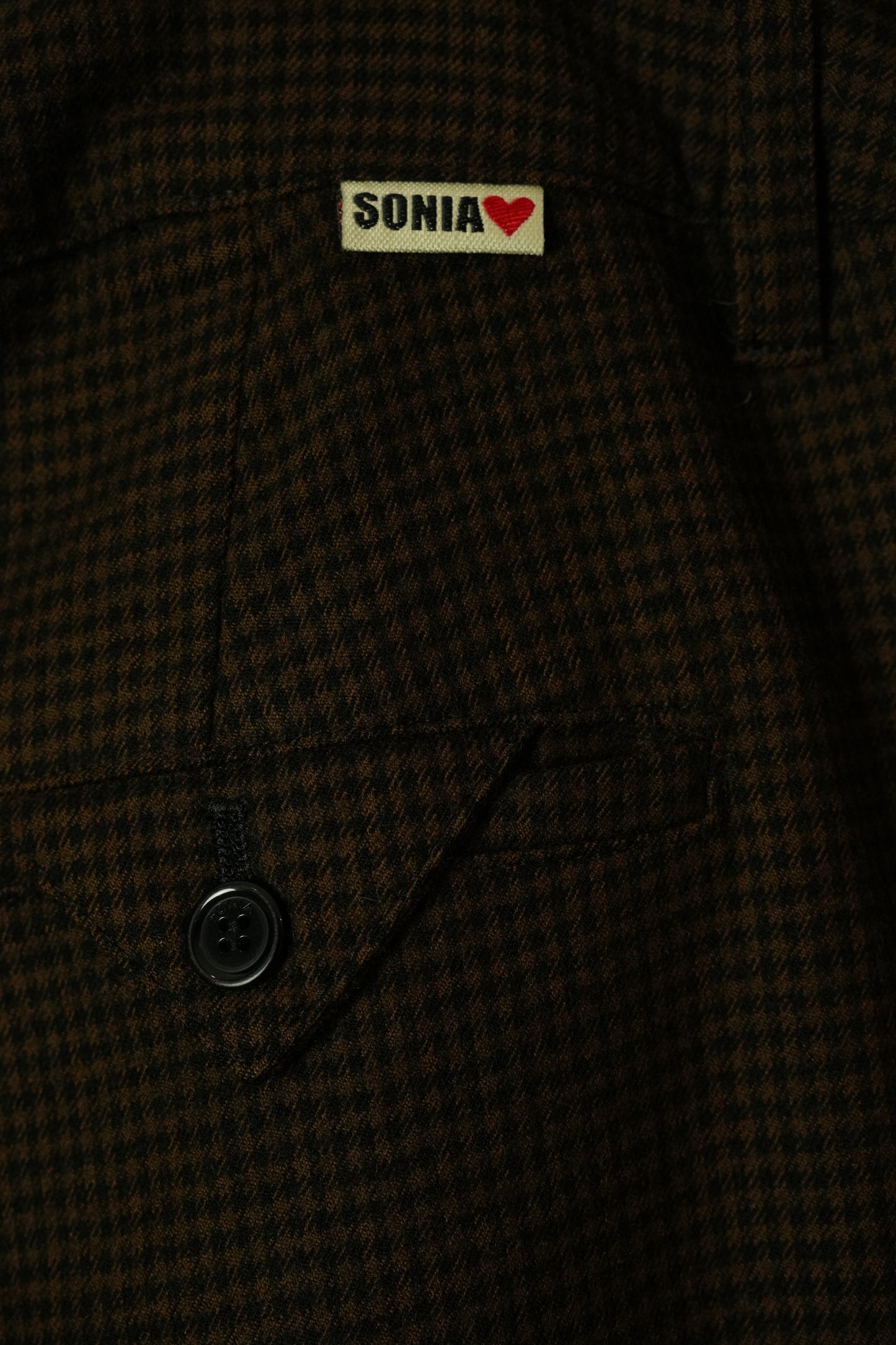 Sonia Rykiel Checkered Pocket Wool Cargo Pants
