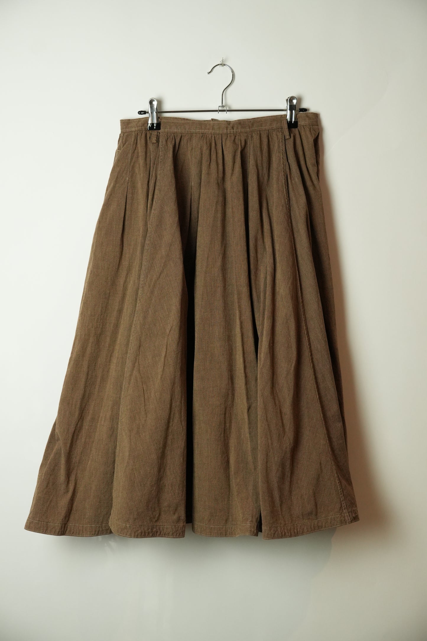 45rpm Flare Brown Pleated Skirt