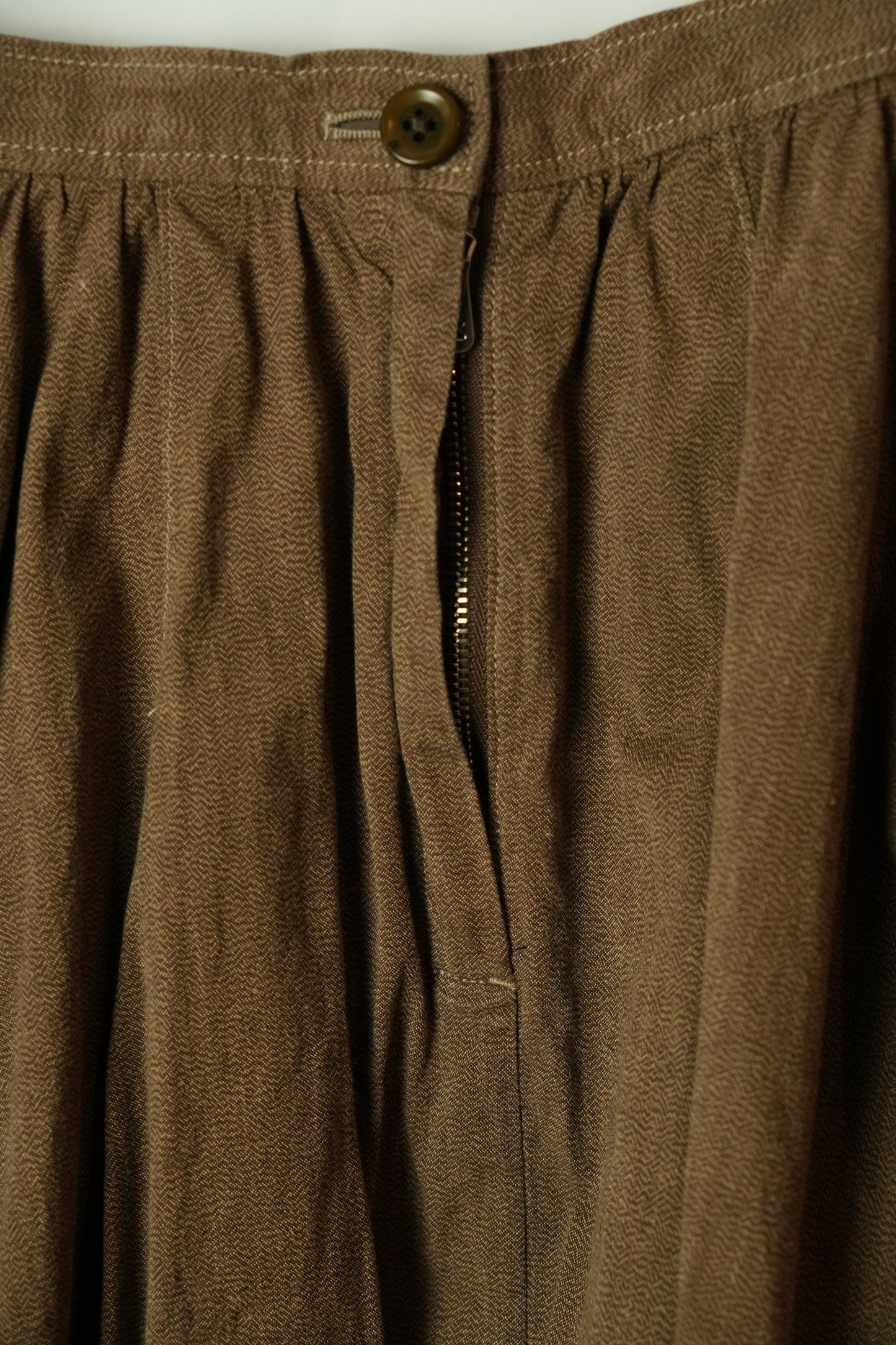 45rpm Flare Brown Pleated Skirt