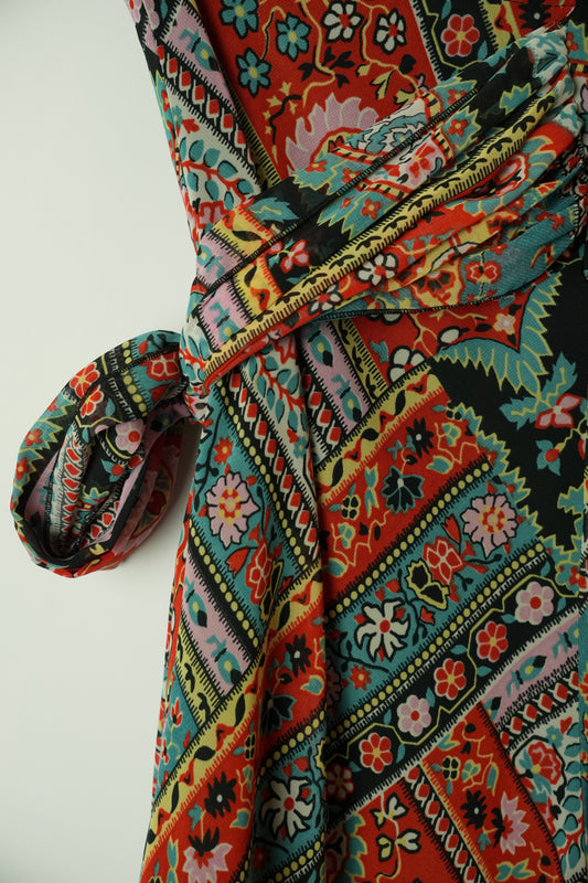 Kookai Scarf Mosaic Print Skirt Flow Made in France