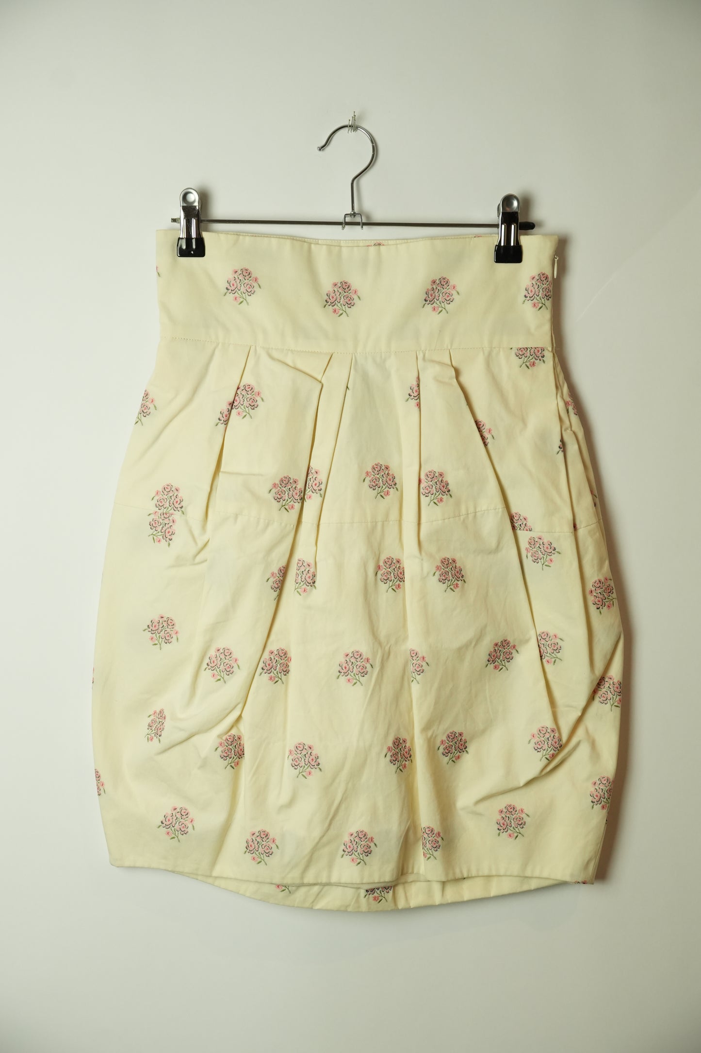 Christian Dior Floral Pleated High Waist Skirt