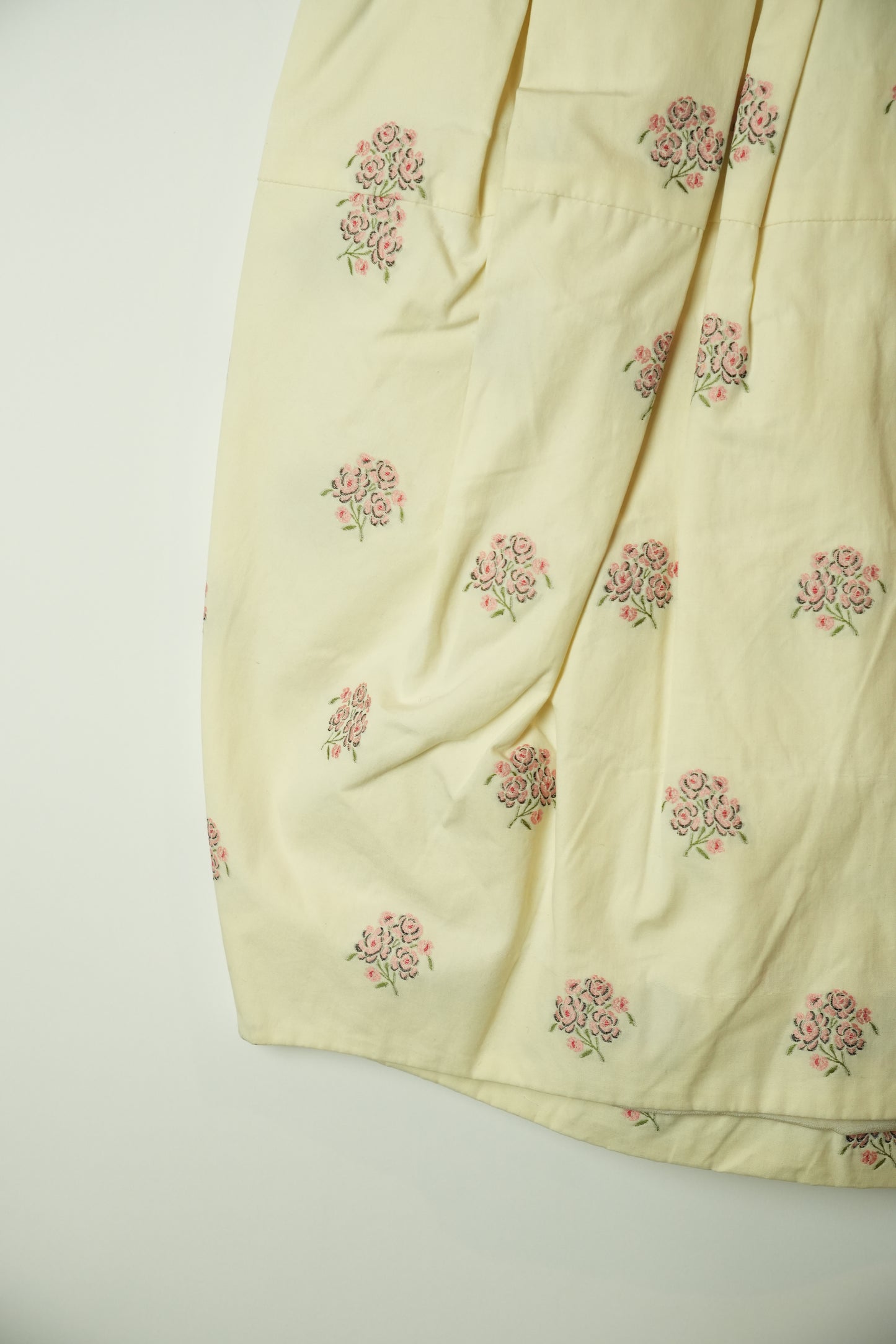 Christian Dior Floral Pleated High Waist Skirt