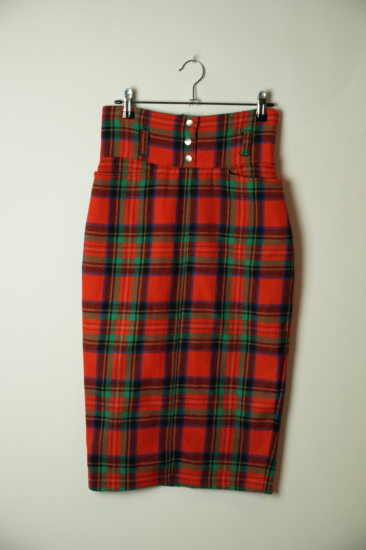 Dolce & Gabbana Tartan High Waisted Midi Skirt
