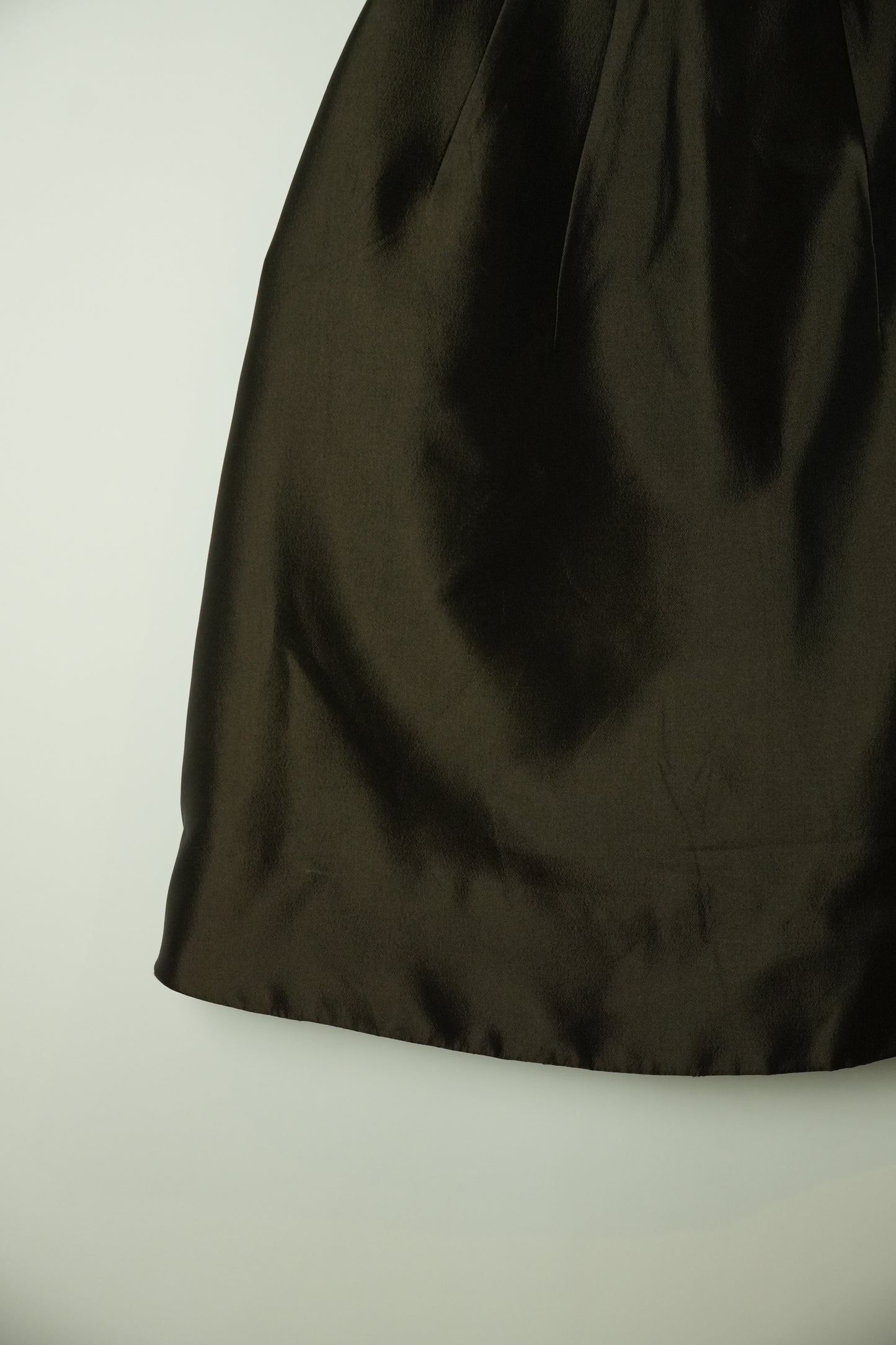Prada Brown Silk Flare Midi Bubble Skirt