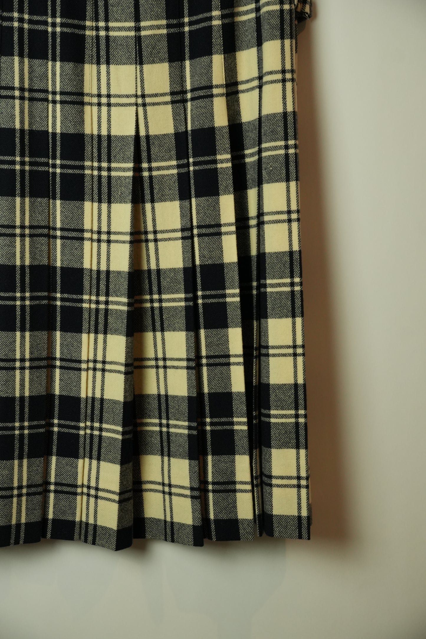 Comme Des Garcons Pleated Midi Wrap Wool Skirt w Buckles AD1998