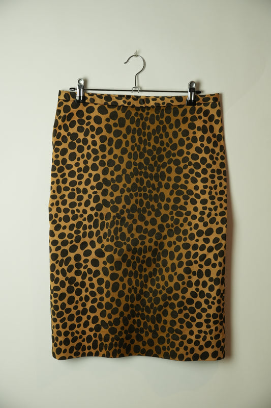 Moschino Leopard Print Pencil Skirt