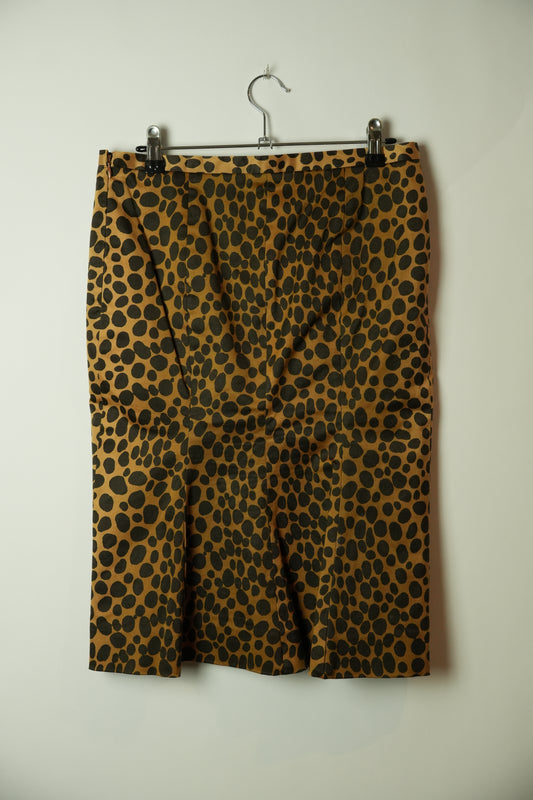 Moschino Leopard Print Pencil Skirt