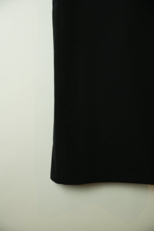 Yohji Yamamoto High Waisted Hook & Eye Button Pencil Wool Skirt Dress