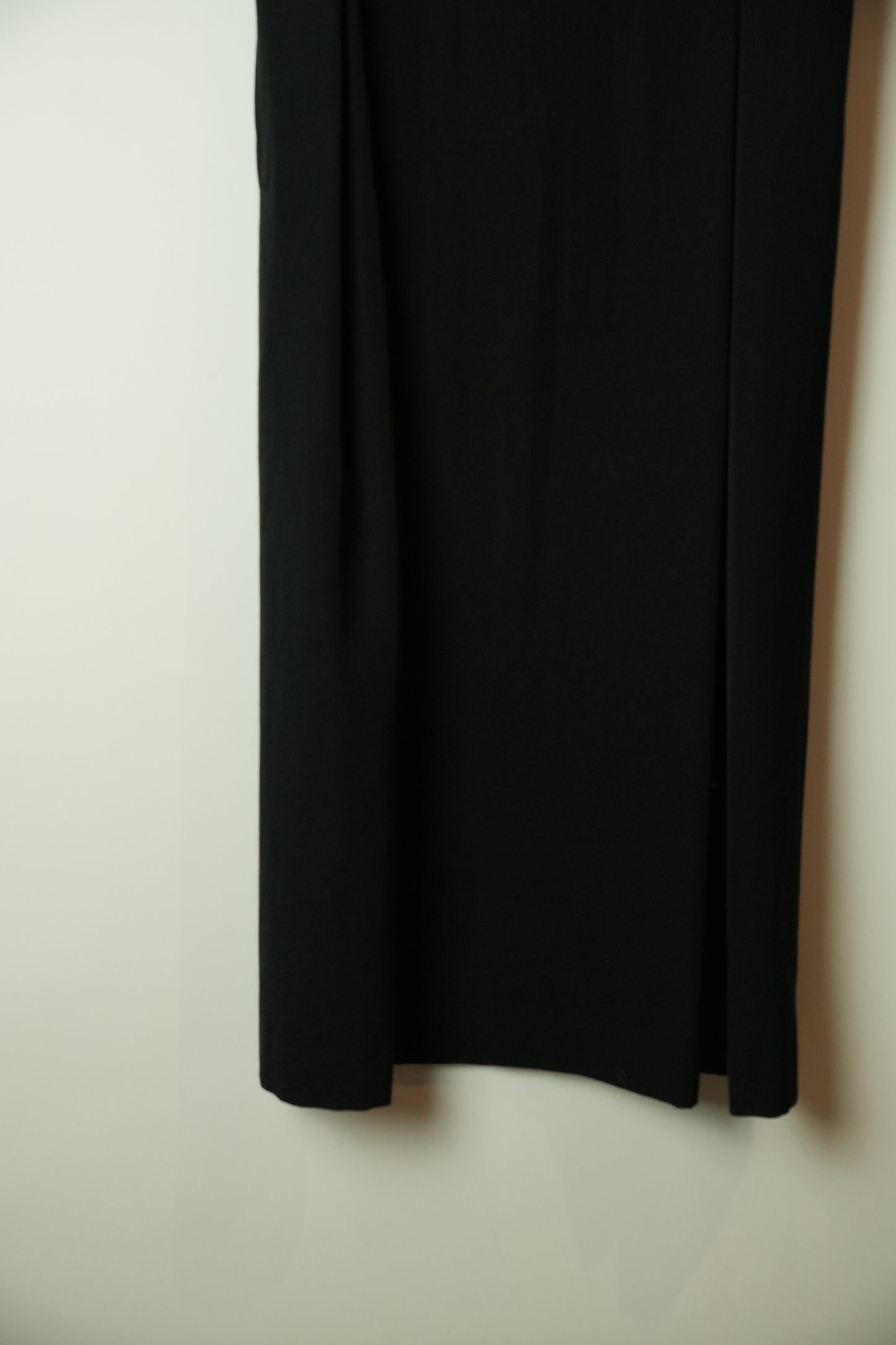 Yohji Yamamoto High Waisted Hook & Eye Button Pencil Wool Skirt Dress