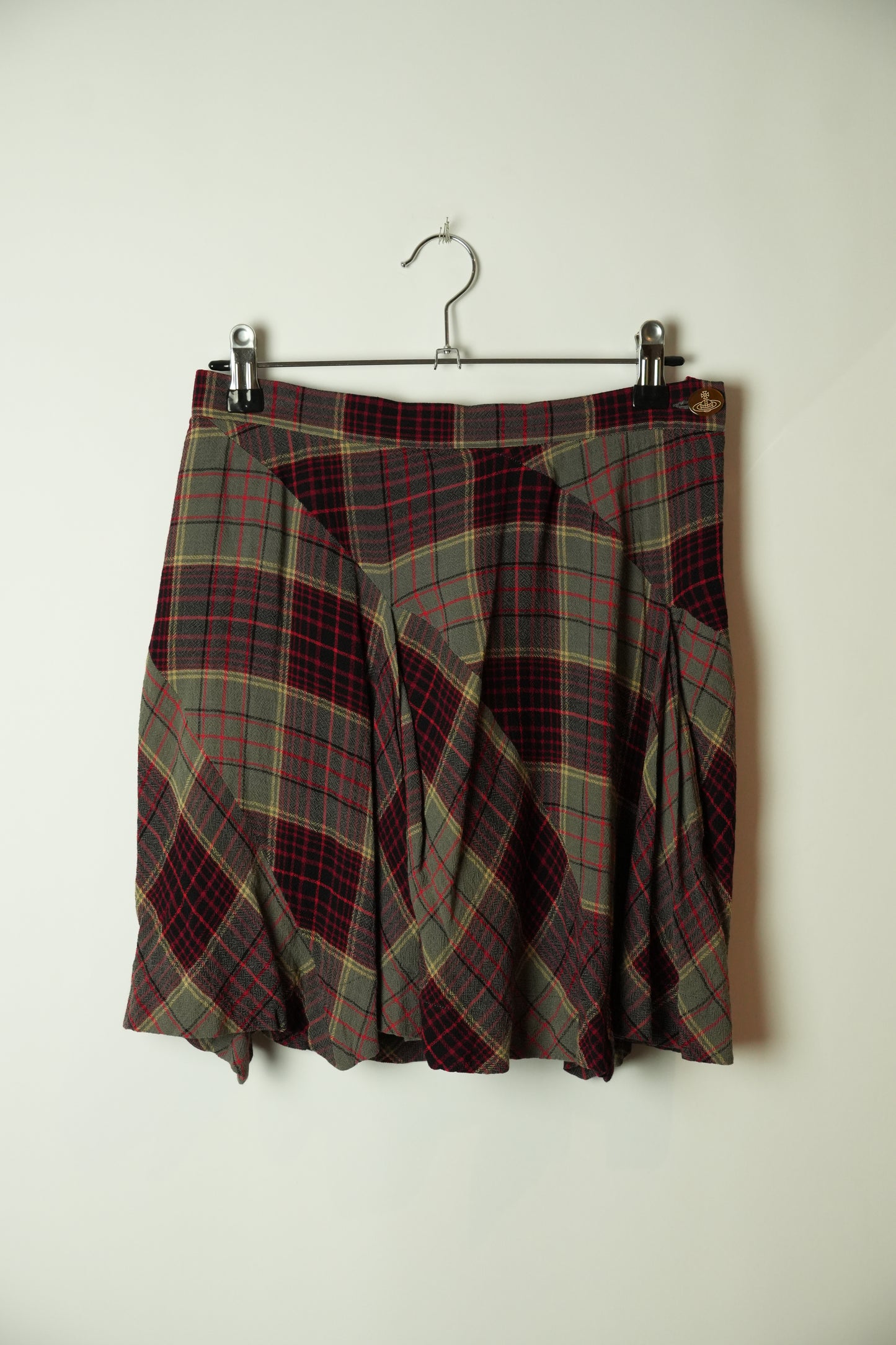 Vivienne Westwood Red Label Checkered Assymetrical Mini Skirt