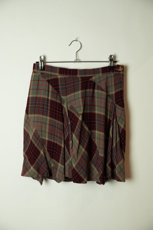 Vivienne Westwood Red Label Checkered Assymetrical Mini Skirt