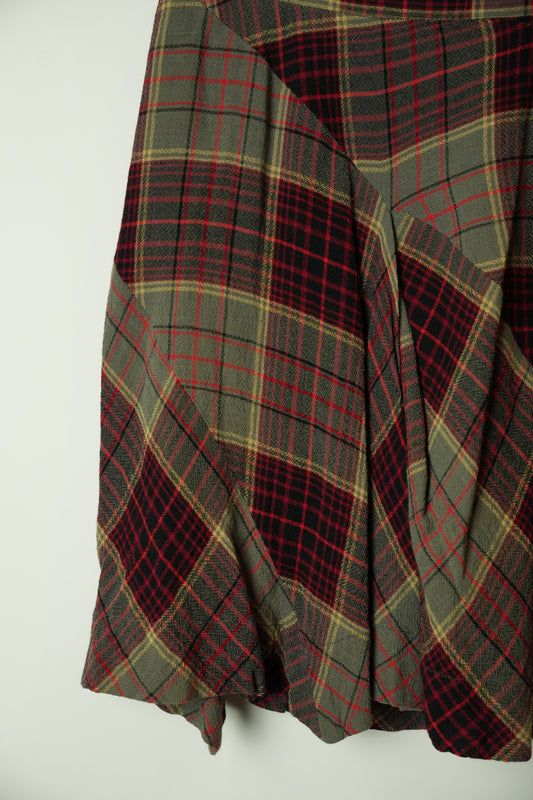 Vivienne Westwood Red Label Checkered Assymetrical Mini Skirt