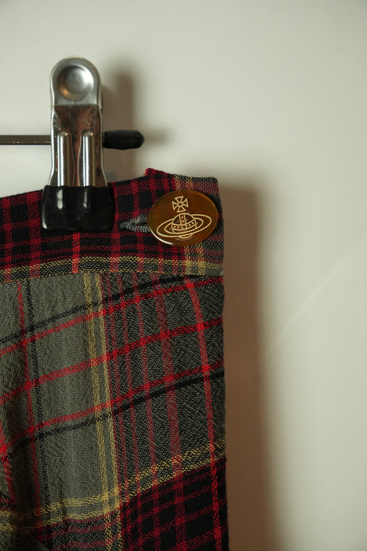 Vivienne Westwood Red Label Checkered Assymetrical Mini Skirt