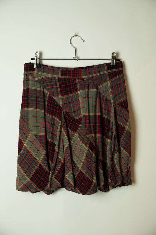 Vivienne Westwood Red Label Checkered Assymetrical Mini Skirt