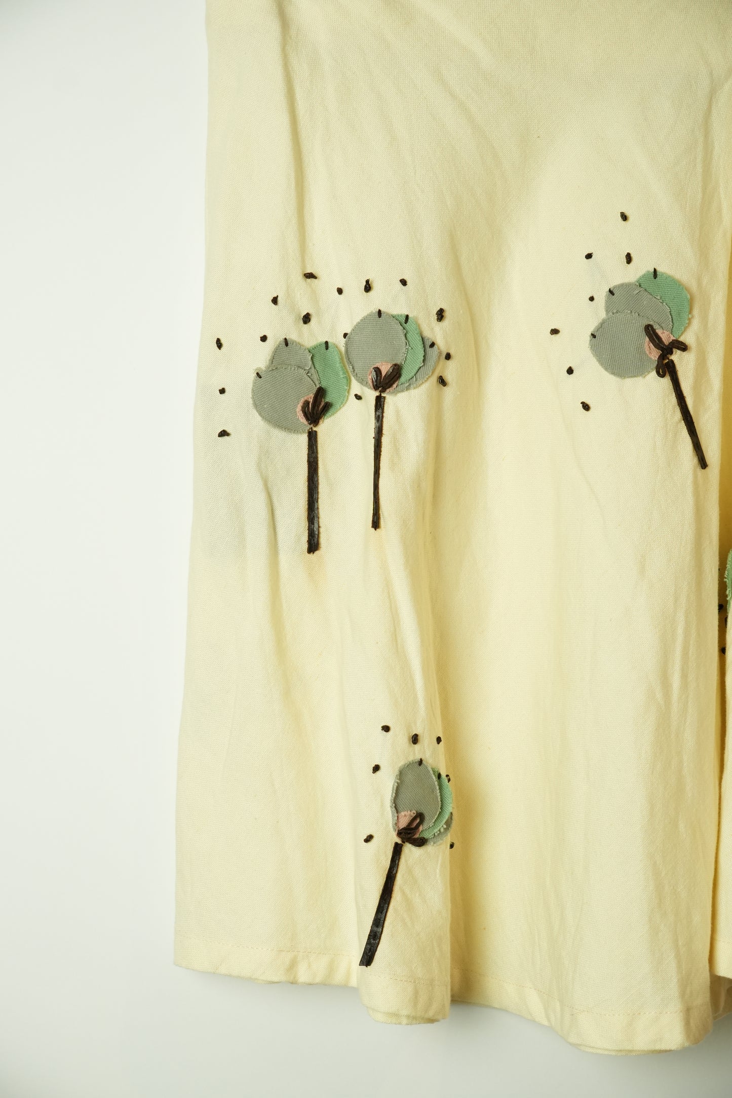 Marni Embellished Linen Blend Floral Circle Skirt