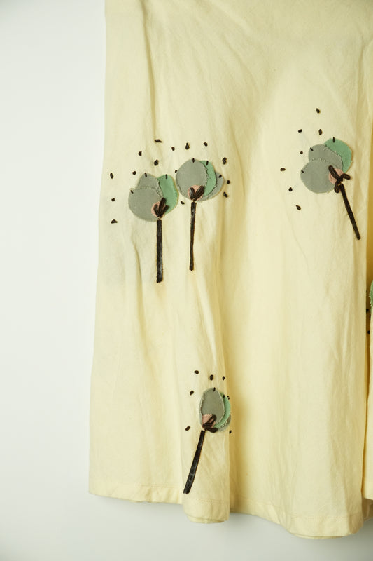 Marni Embellished Linen Blend Floral Circle Skirt