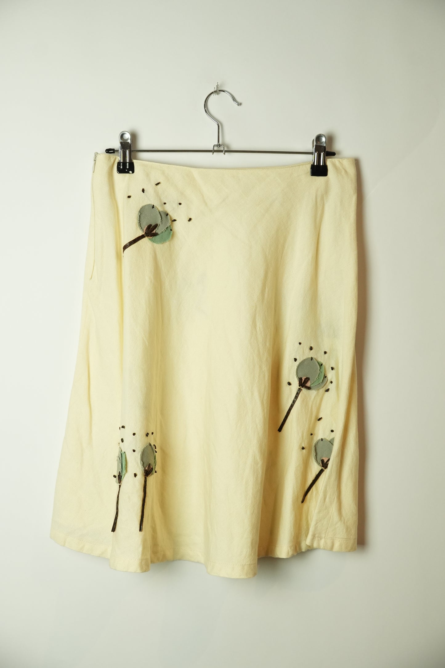Marni Embellished Linen Blend Floral Circle Skirt