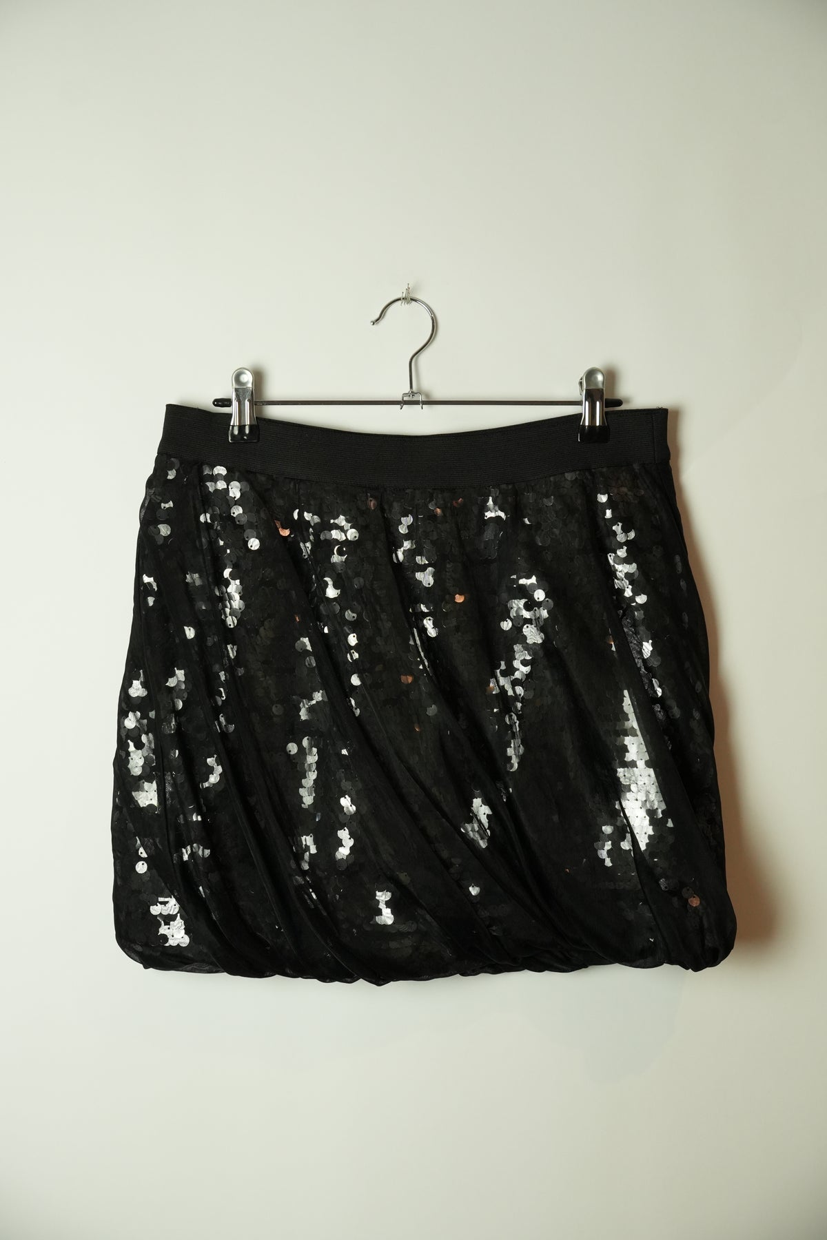 Diesel Black Gold Sequin with Silk Overlay Skirt